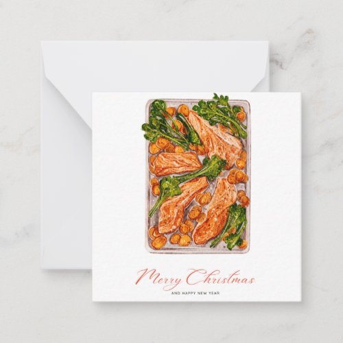 Skillet Dinner Christmas Photo Note Card