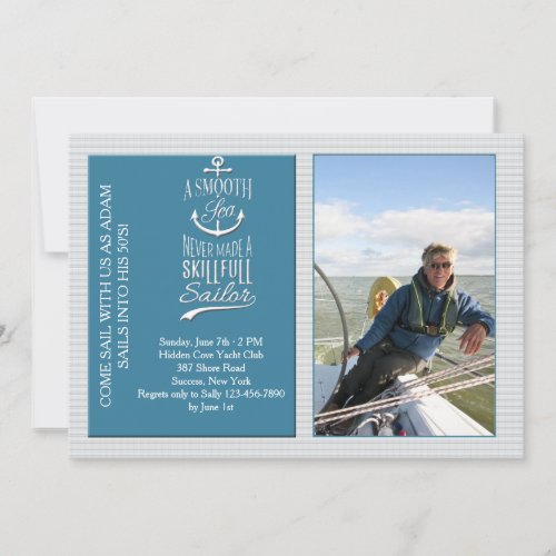 Skillful Sailor Photo Invitation