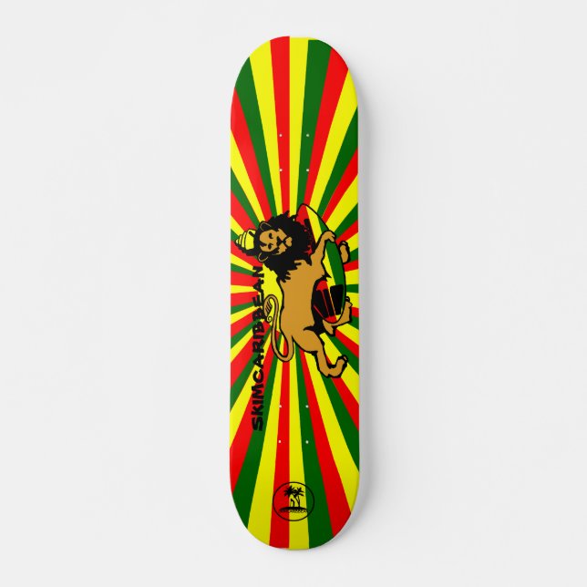 Skimcaribbean Lion cruiser Skateboard Deck (Front)