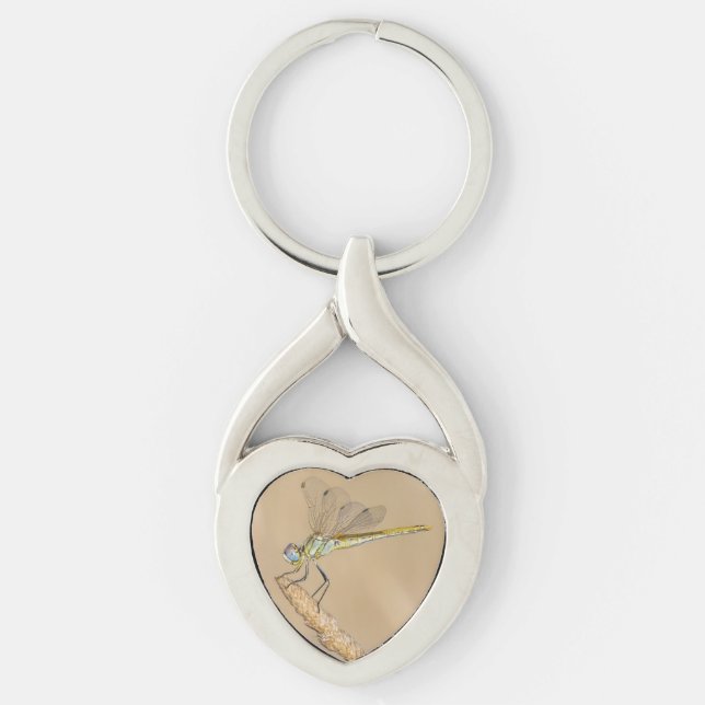 Skimmer Dragonfly Insect Female (CC BY 4.0) Keycha Keychain (Front)