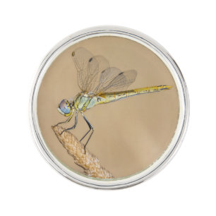 Skimmer Dragonfly Insect Female (CC BY 4.0) Lapel Pin