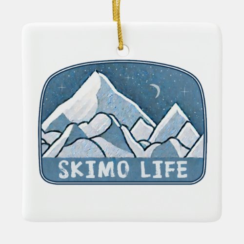 Skimo Life Ceramic Ornament