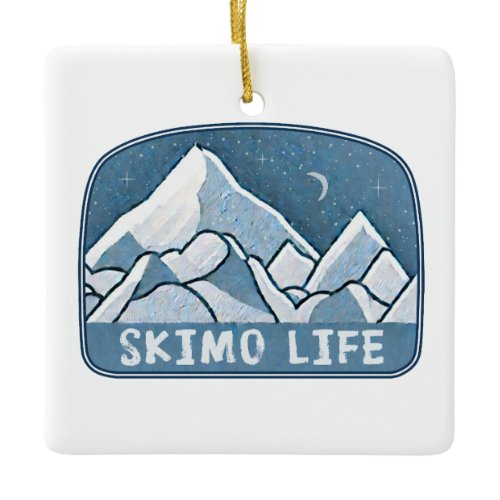 Skimo Life Ceramic Ornament