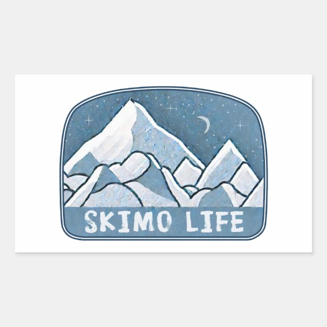 Skimo Life Rectangular Sticker (Front)