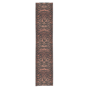SKIN2 BLACK MARBLE & COPPER BRUSHED METAL SHORT TABLE RUNNER