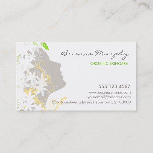 Customizable Organic Skincare Business Card