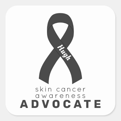 Skin Cancer Advocate White Square Sticker