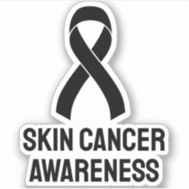 Skin Cancer Awareness Black Ribbon