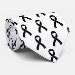 Skin Cancer Awareness Black Ribbon Neck Tie