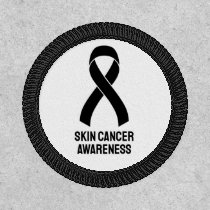 Skin Cancer Awareness Black Ribbon Patch