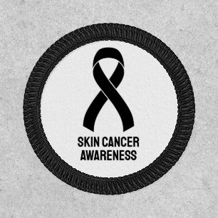 Skin Cancer Awareness Black Ribbon Patch