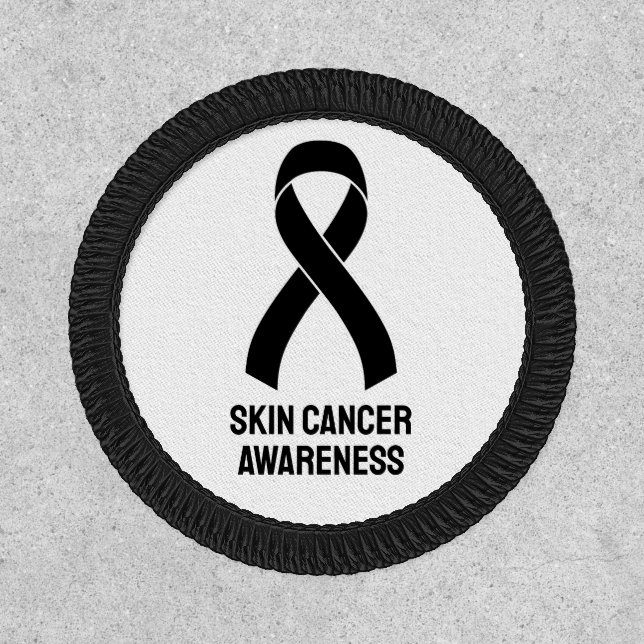 Skin Cancer Awareness Black Ribbon Patch (Front)