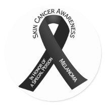 Skin Cancer Awareness Classic Round Sticker
