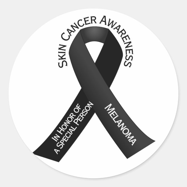 Skin Cancer Awareness Classic Round Sticker (Front)