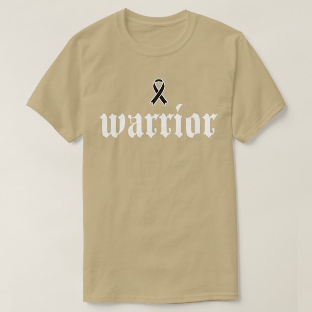 Skin Cancer Awareness Warrior Black Ribbon Gift2 T-Shirt (Design Front)