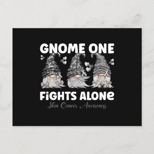 Skin Cancer Black Ribbon Gnome Dwarf Postcard