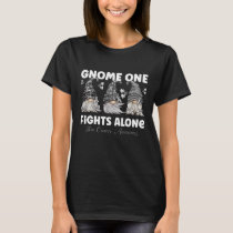 Skin Cancer Black Ribbon Gnome Dwarf T-Shirt