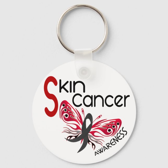 Skin Cancer BUTTERFLY 3.1 Keychain (Front)