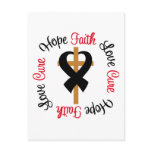 Skin Cancer Faith Hope Love Cross Postcard