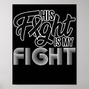 Skin Cancer His Fight Is My Fight Melanoma Poster