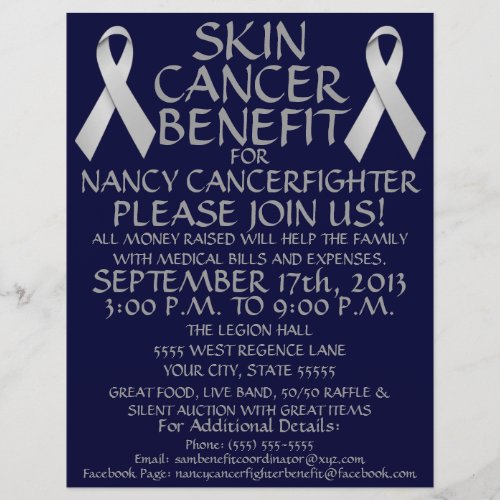 Skin Cancer Ribbon Benefit Flyer