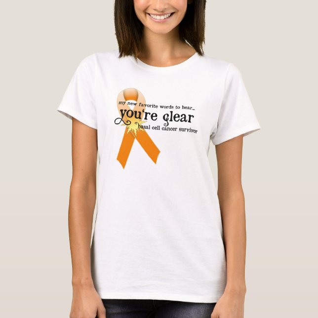 Skin Cancer Survivor D5 :: You're Clear T-Shirt (Front)