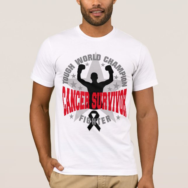 Skin Cancer Tough World Champion Survivor T-Shirt (Front)