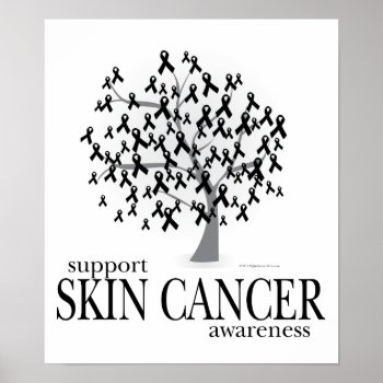 Skin Cancer Tree Poster by fightcancertees at Zazzle