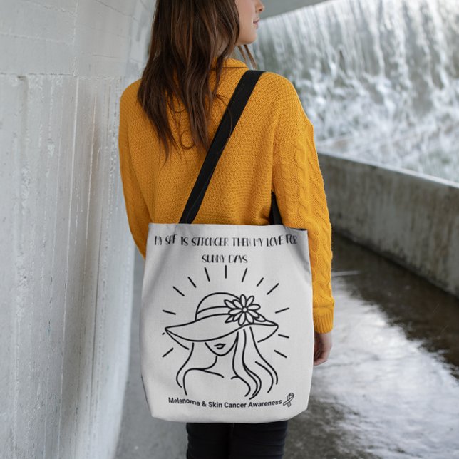 Skin Canner Melanoma Awareness Sun Safety Tote Bag (Creator Uploaded)
