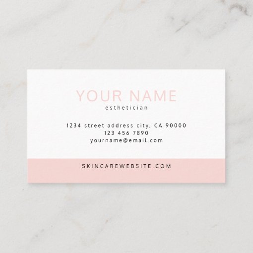Skin Care Beauty Business Card Zazzle