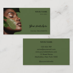 Skin care Beauty Facial treatments Salon Business Card