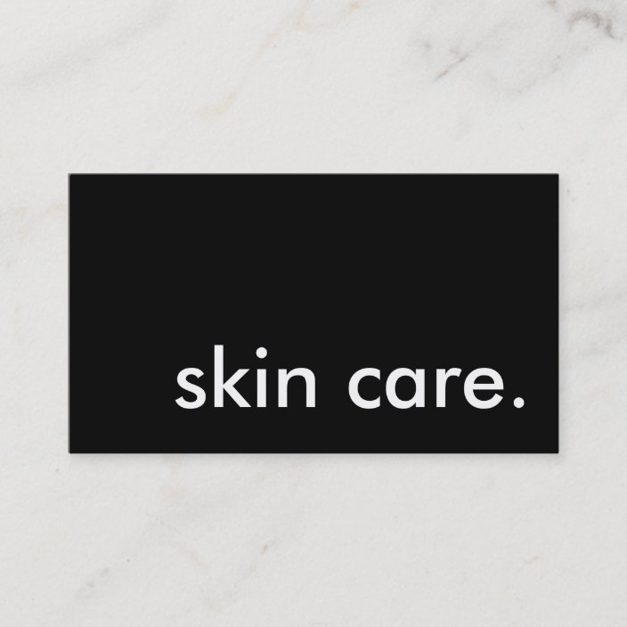 skin care. business card