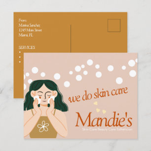 Skin Care Esthetician Business Salon Branding B Postcard
