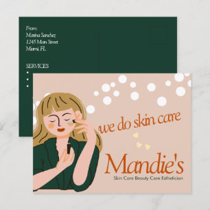 Skin Care Esthetician Business Salon Branding C Postcard
