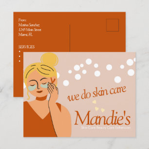 Skin Care Esthetician Business Salon Branding Postcard
