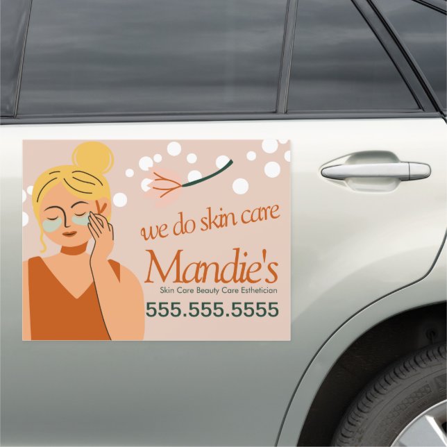 Skin Care Esthetician Business Salon Girl C Car Magnet (In Situ)