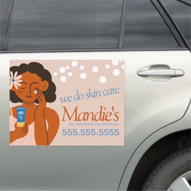 Skin Care Esthetician Business Salon Girl D Car Magnet (In Situ)