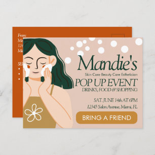Skin Care Esthetician Business Salon Pop-Up Event Postcard