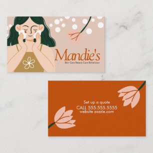 Skin Care Esthetician Women Business Salon Boho Card