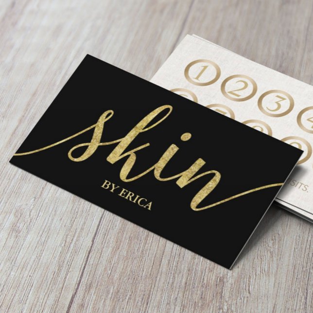 Skin Care Gold Script Spa Esthetician Loyalty (Creator Uploaded)