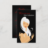 Skin Care Massage Spa Vector Girl Business Card (Front/Back)