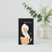 Skin Care Massage Spa Vector Girl Business Card (Standing Front)
