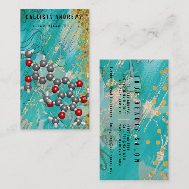 Skin Care Products Serum Vitamin C Business Card (Front/Back)