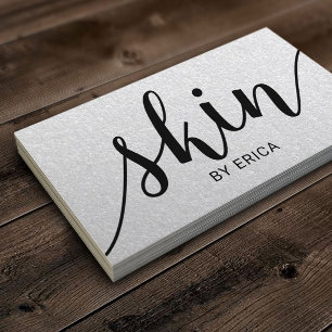 Skin Care Typography Elegant Esthetician Business Card