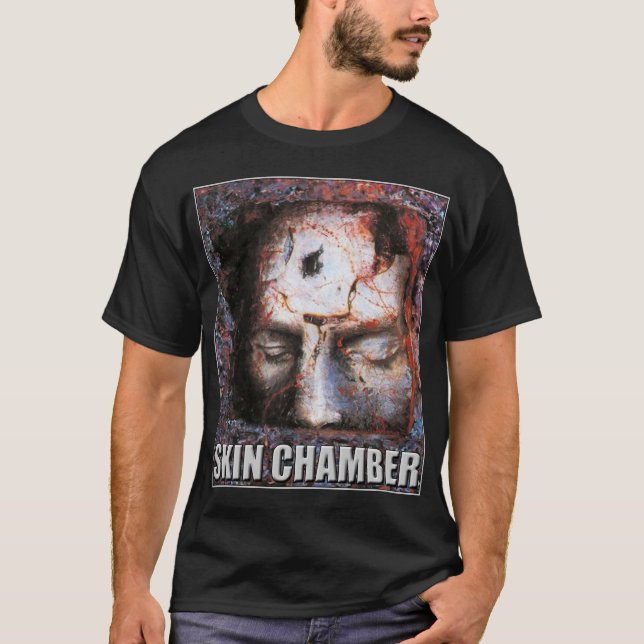 Skin Chamber "Trial" Art Black T-Shirt (Front)
