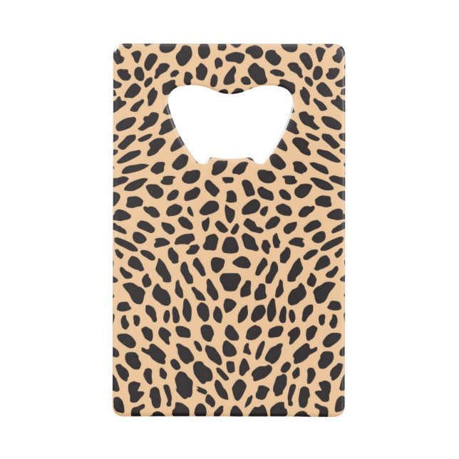 Skin cheetah decor credit card bottle opener (Front)