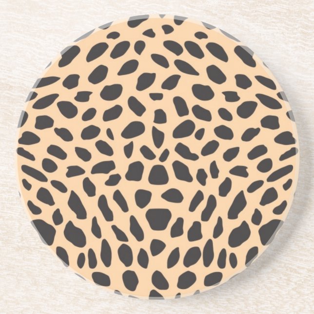 Skin cheetah decor drink coaster (Front)