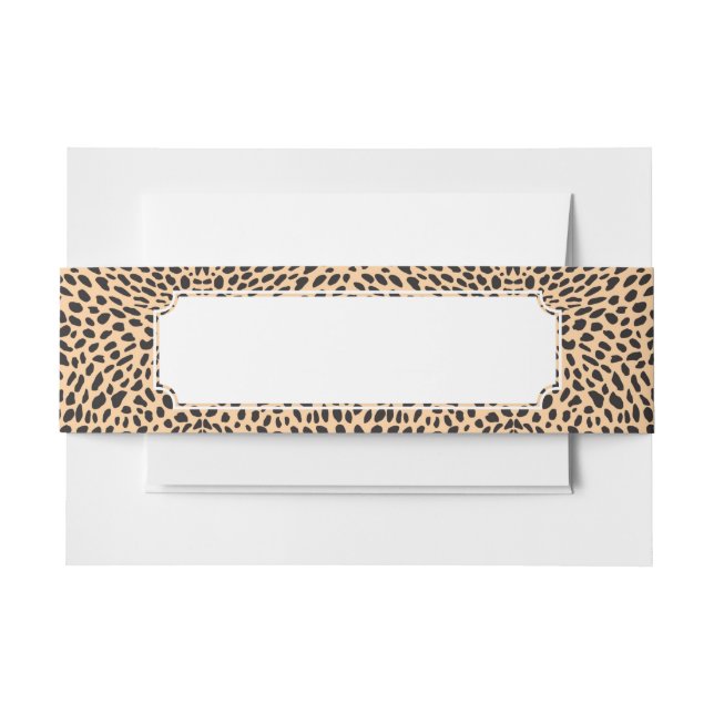 Skin cheetah decor invitation belly band (Front Example)