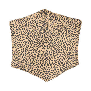 Skin cheetah decor pouf