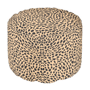 Skin cheetah decor pouf